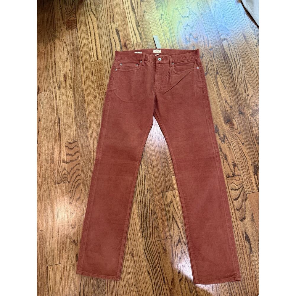 J.Crew 484 Slim Corduroy Pants Men’s 32x32 Rust NWT